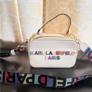 Karl Lagerfeld Light Gray Crossbody Bag